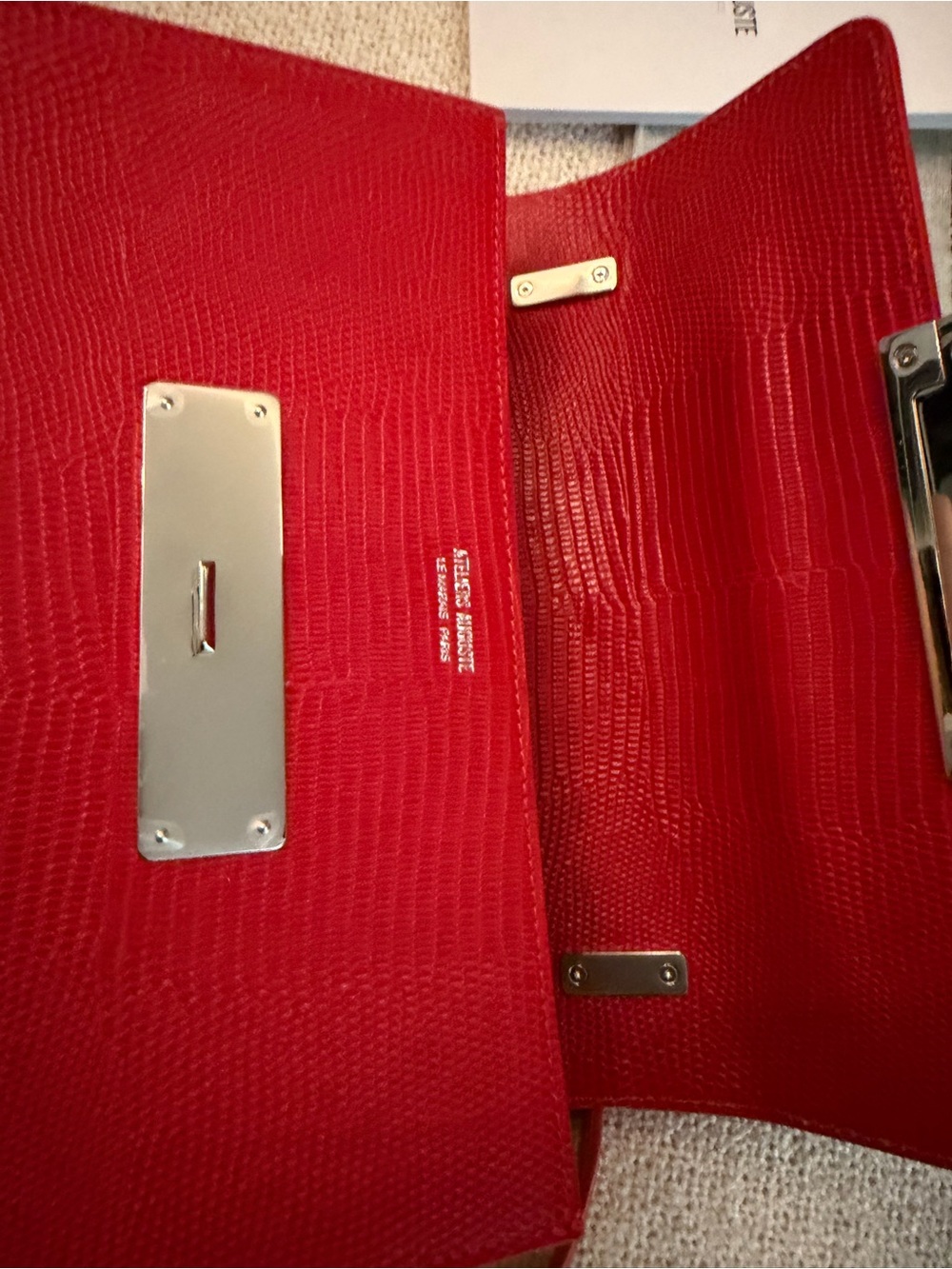 Ateliers Auguste Alma Red Leather Bag - Picture 3 of 5
